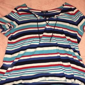 Women’s Short Sleeved Nautical Striped Top